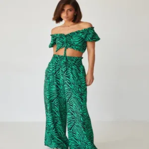 Брюки з високою резинкою від WearMe - Зелений