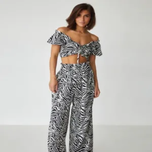 Брюки з високою резинкою від WearMe - Бежевий