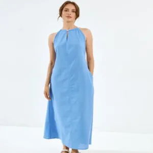 Сукня- сарафан з відкритою спиною зелена від WearMe - Блакитний